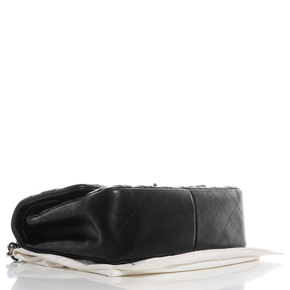Chanel Lambskin Quilted Jumbo Double Flap Black 4 of 8