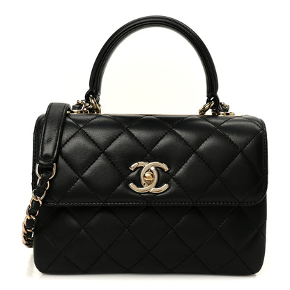 Chanel Lambskin Quilted Mini Trendy CC Dual Handle Flap Bag Black 1 of 12