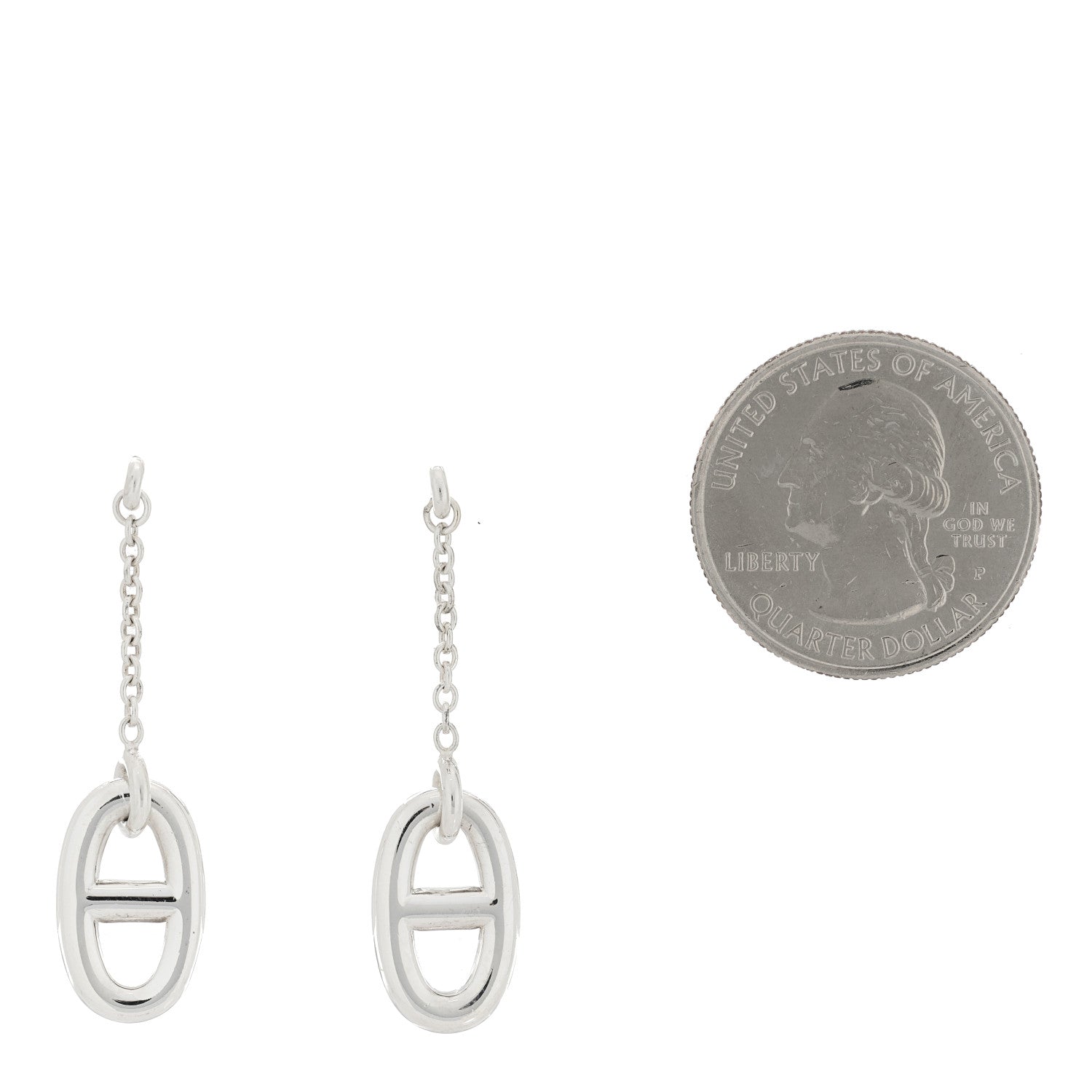 Hermes Sterling Silver Farandole Drop Earrings 2 of 4