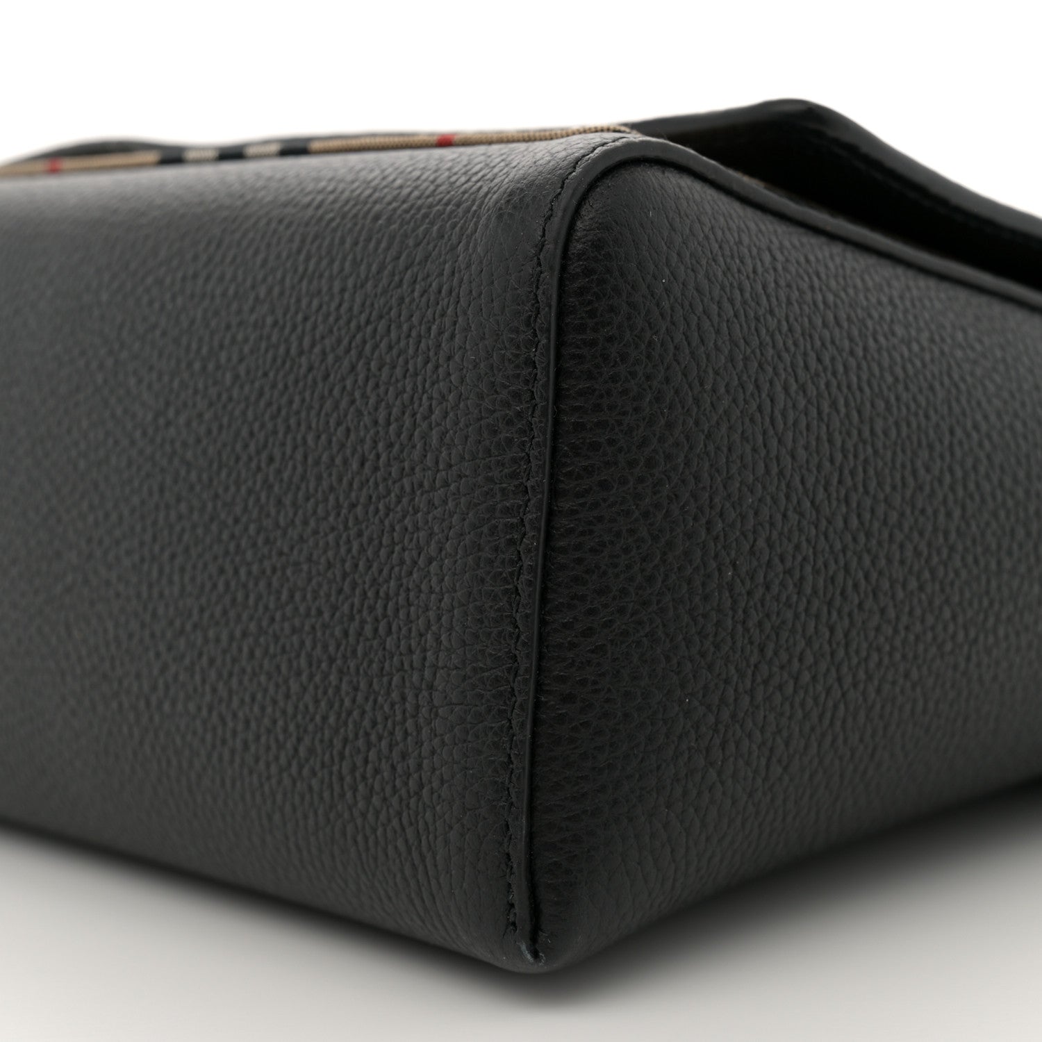 Burberry Grainy Calfskin Vintage Check Note Crossbody Bag Black 10 of 11