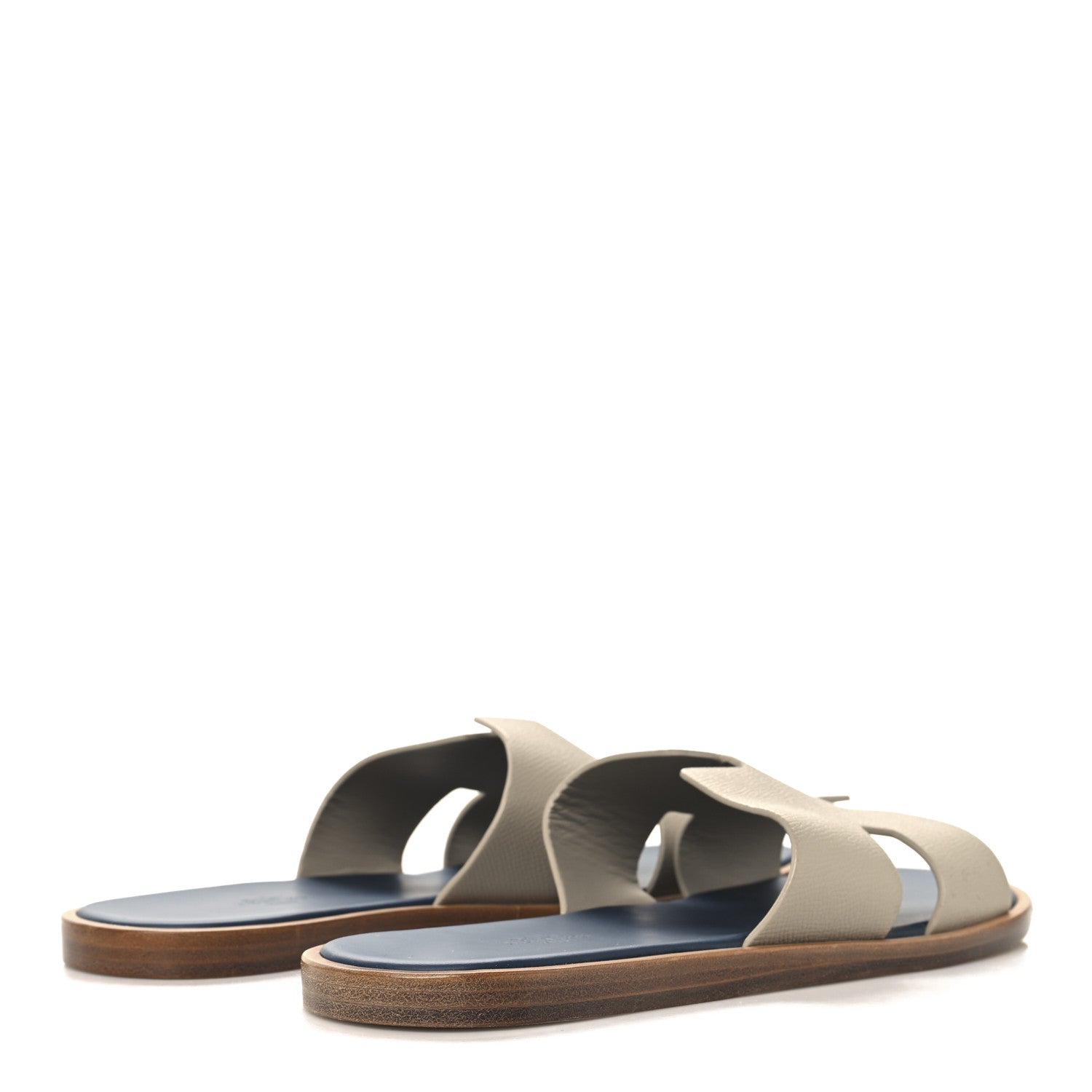 Hermes Epsom Mens Izmir Sandals 43 Blanc Gomme Bleu Celeste 5 of 9