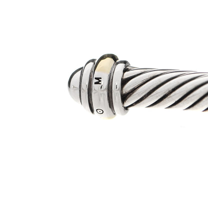David Yurman Sterling Silver 18K Yellow Gold 4mm Cable Classics Bracelet 4 of 5