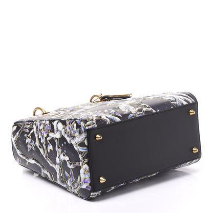 Christian Dior Smooth Calfskin Raqib Shaw Medium Lady Dior Navy Multicolor 3 of 9