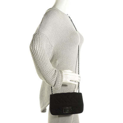 Chanel Jersey Quilted Mini Chic With Me Flap Black 2 of 8