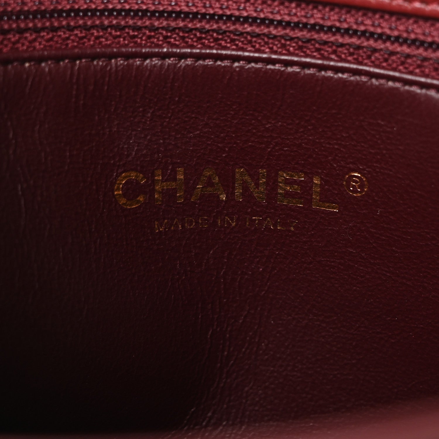 Chanel Shiny Goatskin Diagonal Quilted Medium Flap Burgundy 6 of 10