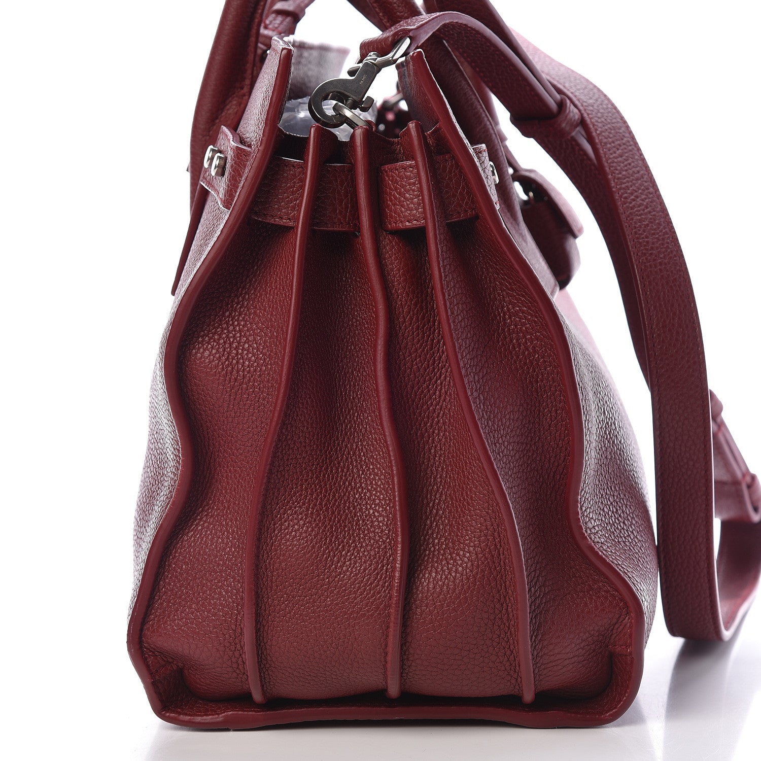 Saint Laurent Grained Calfskin Small Supple Sac De Jour Dark Pallisandre 13 of 15