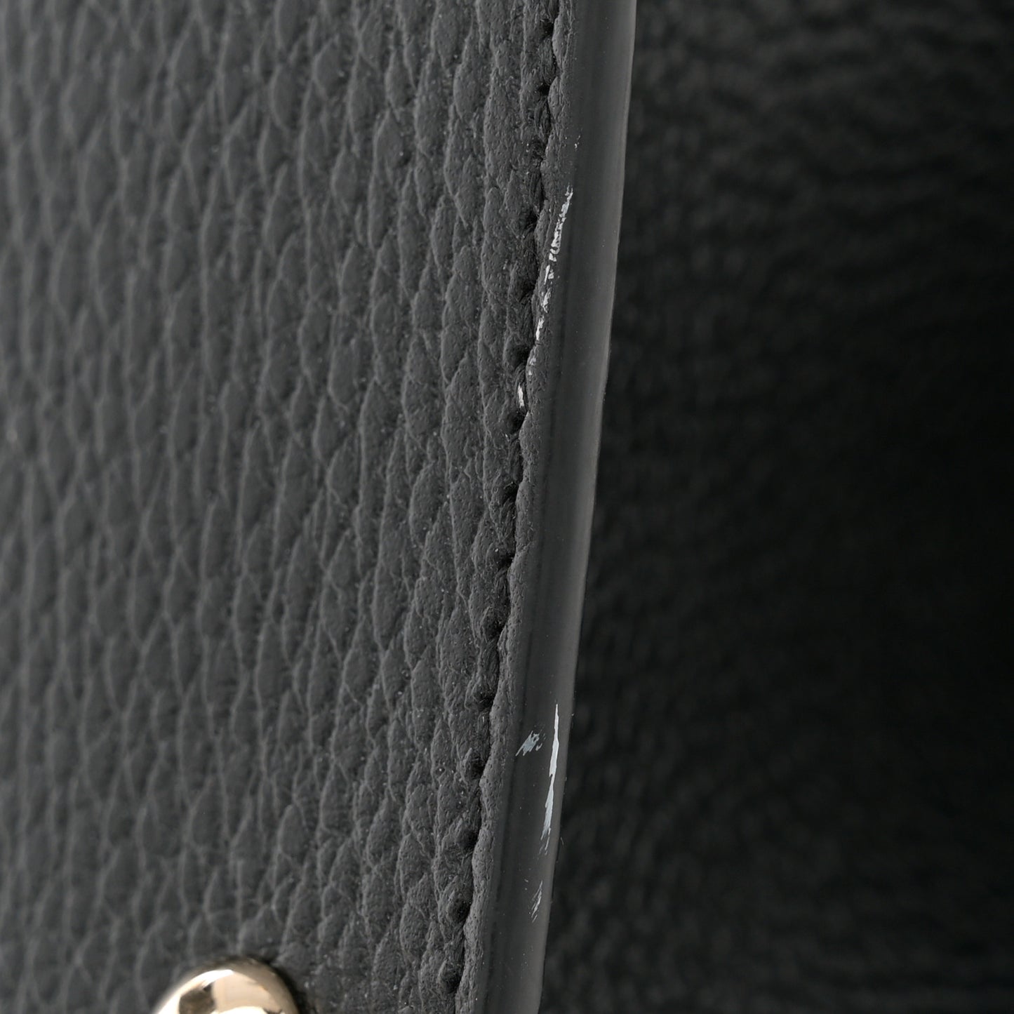 Pebbled Calfskin Medium Soho Top Handle Satchel Black