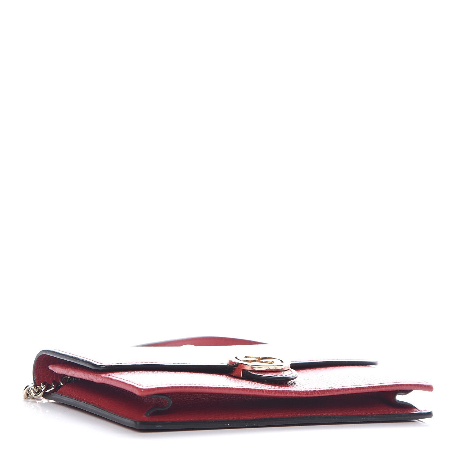 Gucci Dollar Calfskin Interlocking G Chain Wallet Red 4 of 10