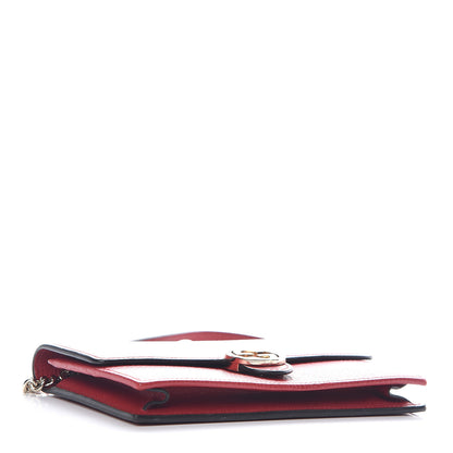 Gucci Dollar Calfskin Interlocking G Chain Wallet Red 4 of 10