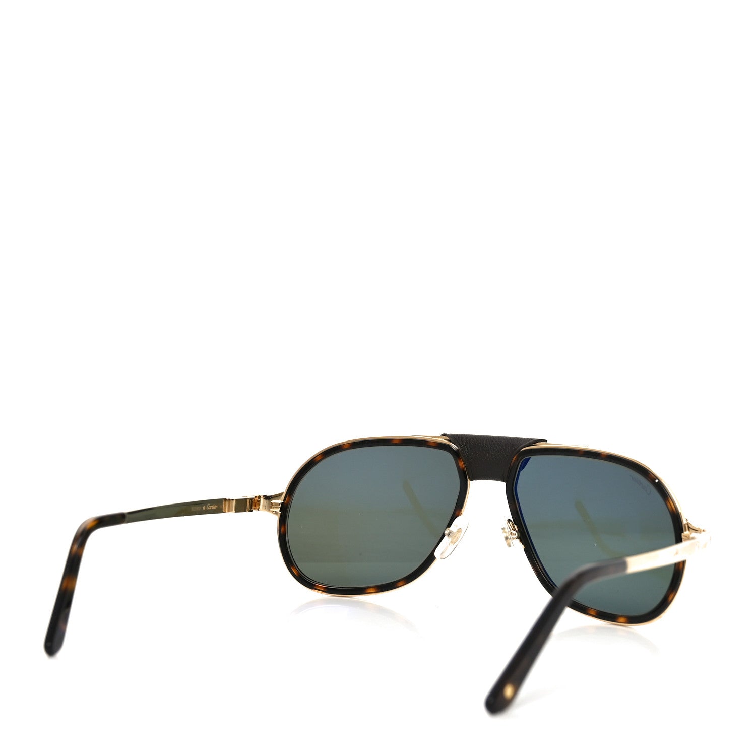 Cartier Santos de Cartier Sunglasses Havana Gold Grey 4 of 7