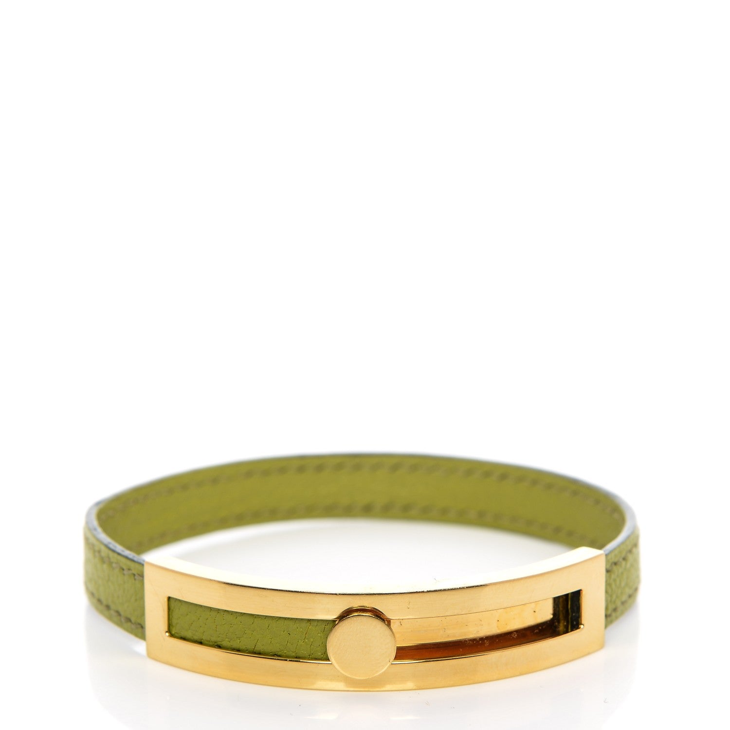 Hermes Chevre Mysore Pousse Pousse Bracelet Vert Anis 5 of 5