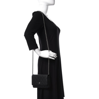 Chanel Caviar Quilted Wallet On Chain WOC Black 2 of 11
