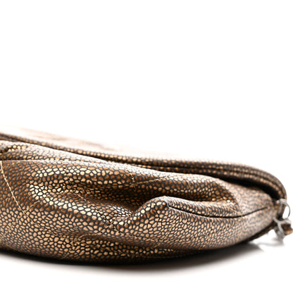 Chanel Metallic Caviar Half Moon Wallet On Chain WOC Khaki 11 of 11
