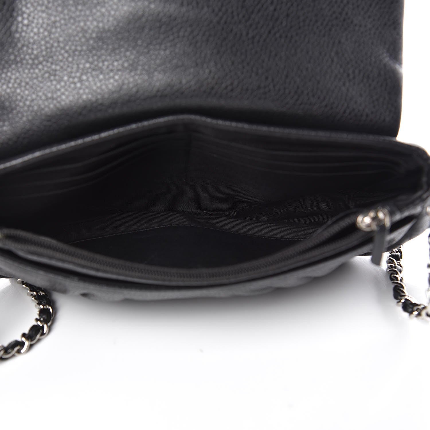 Chanel Caviar Half Moon Wallet On Chain WOC Black 5 of 14