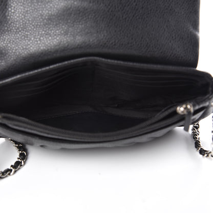 Chanel Caviar Half Moon Wallet On Chain WOC Black 5 of 14