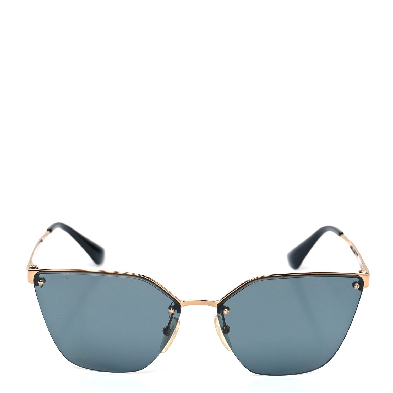 Prada Polarized Cat Eye Sunglasses SPR 68T Black 2 of 8