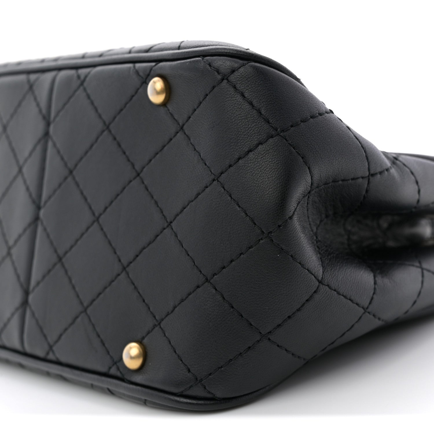 Chanel Calfskin Stitched Small Egyptian Amulet Drawstring Bag Black 10 of 11