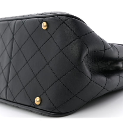 Chanel Calfskin Stitched Small Egyptian Amulet Drawstring Bag Black 10 of 11
