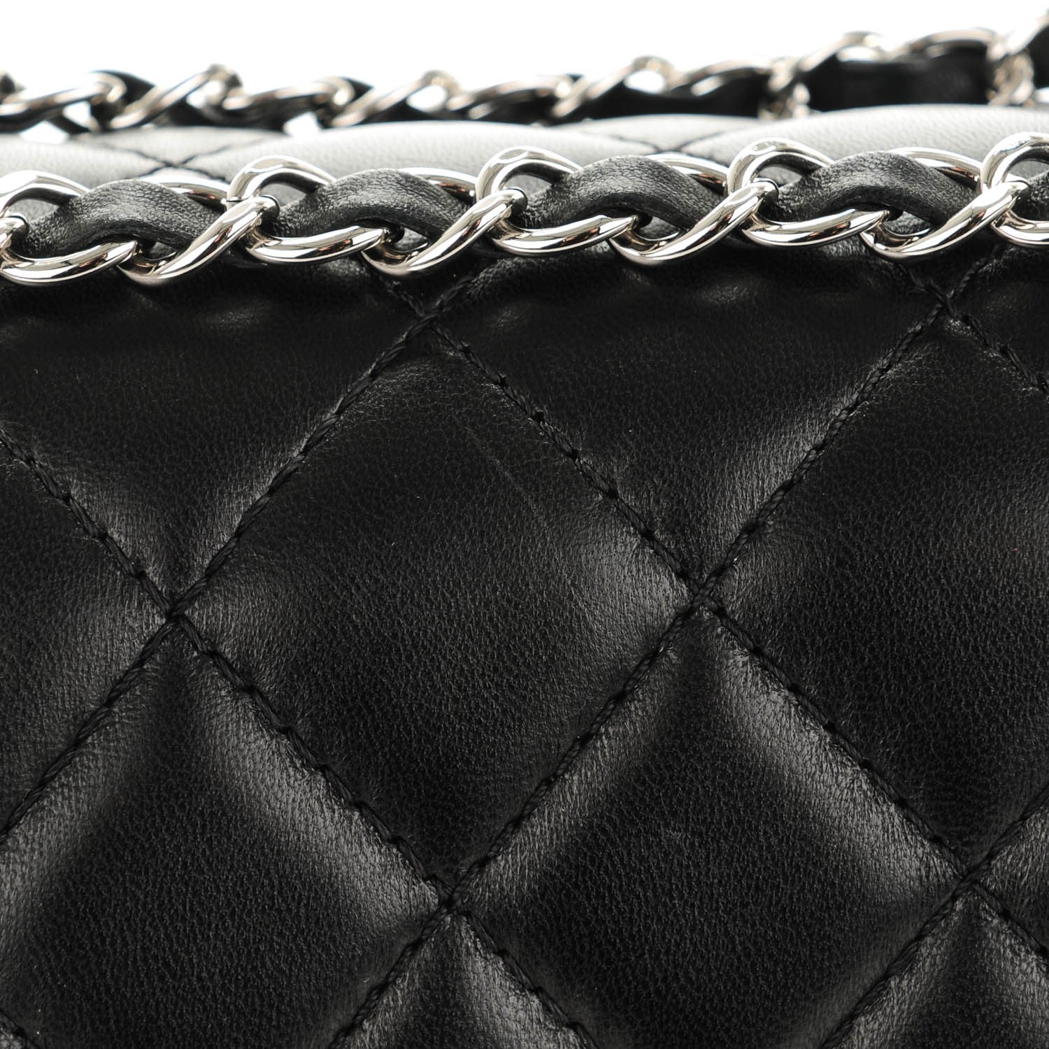 Chanel Lambskin Quilted Large Geometric Flap Black 9 of 10