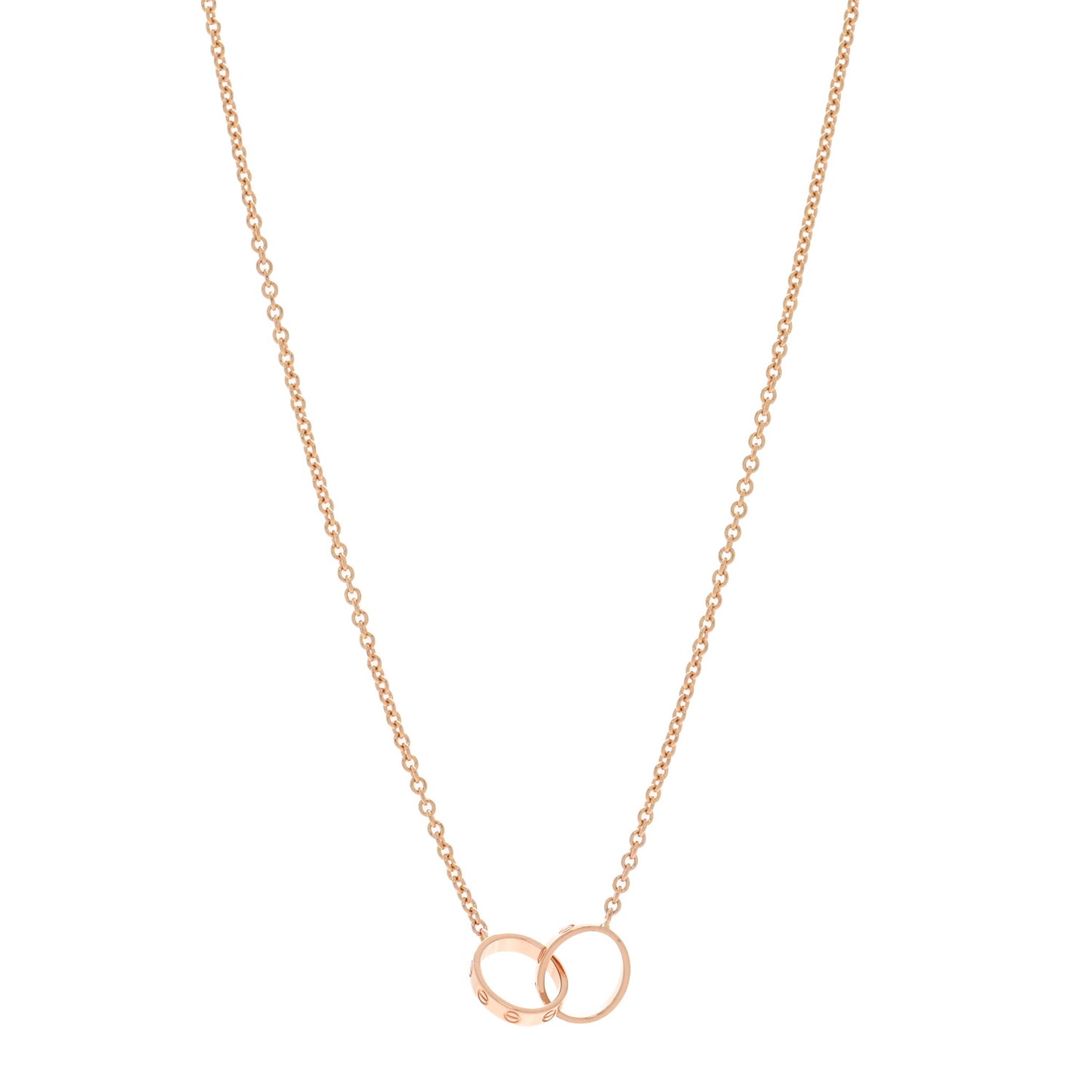 18K Pink Gold Interlocking LOVE Necklace