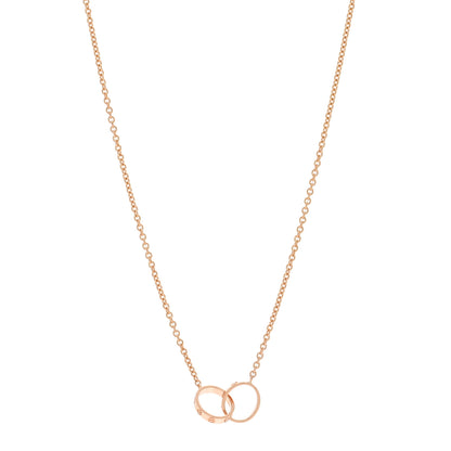 Cartier 18K Pink Gold Interlocking LOVE Necklace 1 of 4