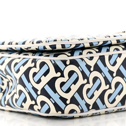 Burberry Lambskin Quilted Monogram TB Print Small Lola Bag Cobalt Black 9 of 12