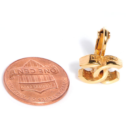Chanel CC Clip On Earrings Gold 2 of 6