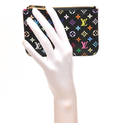 Louis Vuitton Monogram Multicolor Key Pouch Black Grenade 2 of 6