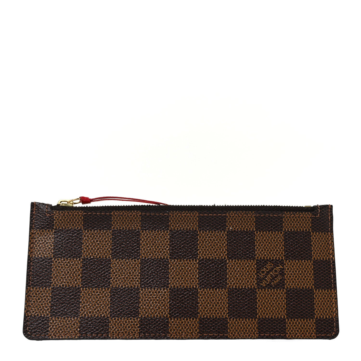 Louis Vuitton Damier Ebene Josephine Wallet Zippered Insert Red 1 of 8