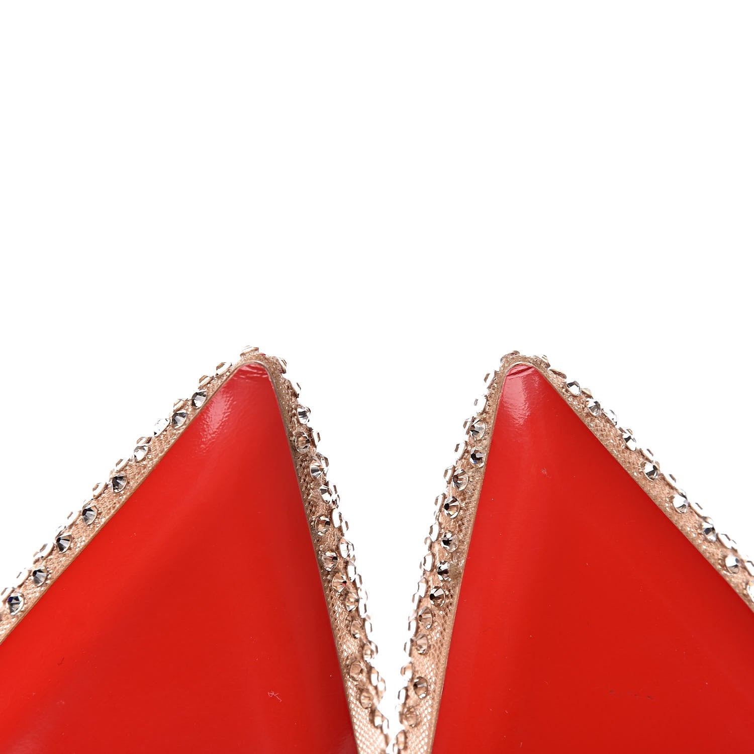 Christian Louboutin Suede Lame Crystal Strass Follies 70 Pumps 36.5 Light Silk 8 of 9