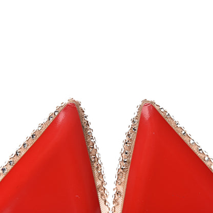 Christian Louboutin Suede Lame Crystal Strass Follies 70 Pumps 36.5 Light Silk 8 of 9