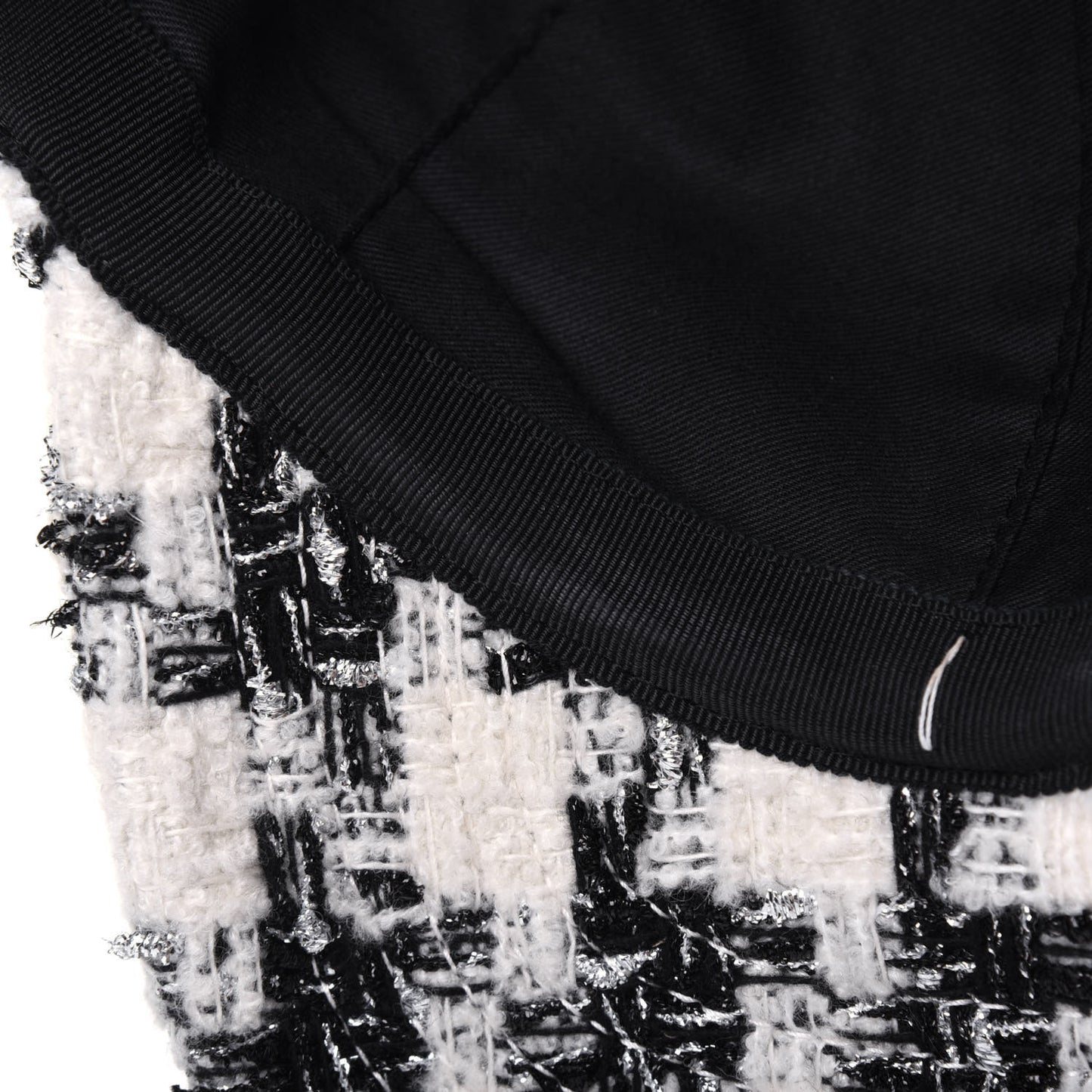 Tweed CC Cap Hat M Black White