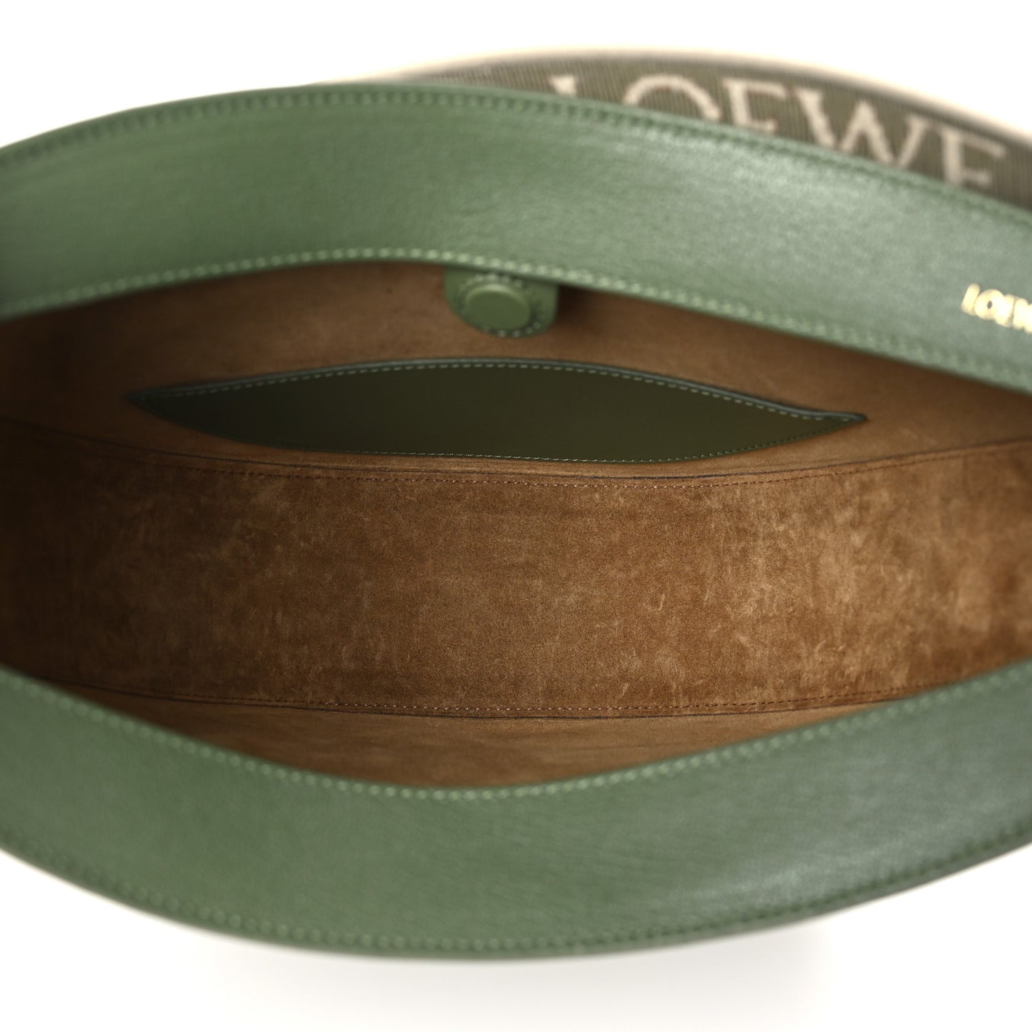 Satin Calfskin Jacquard Luna Bag Avocado Green