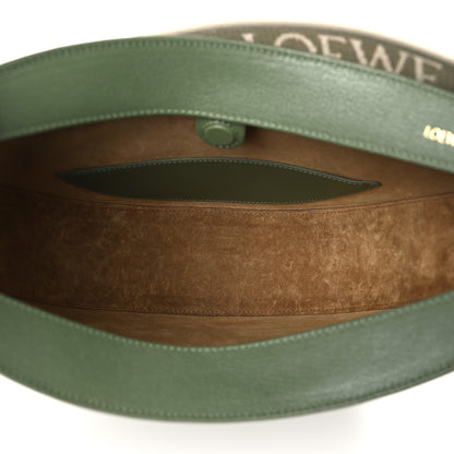 Loewe Satin Calfskin Jacquard Luna Bag Avocado Green 5 of 8