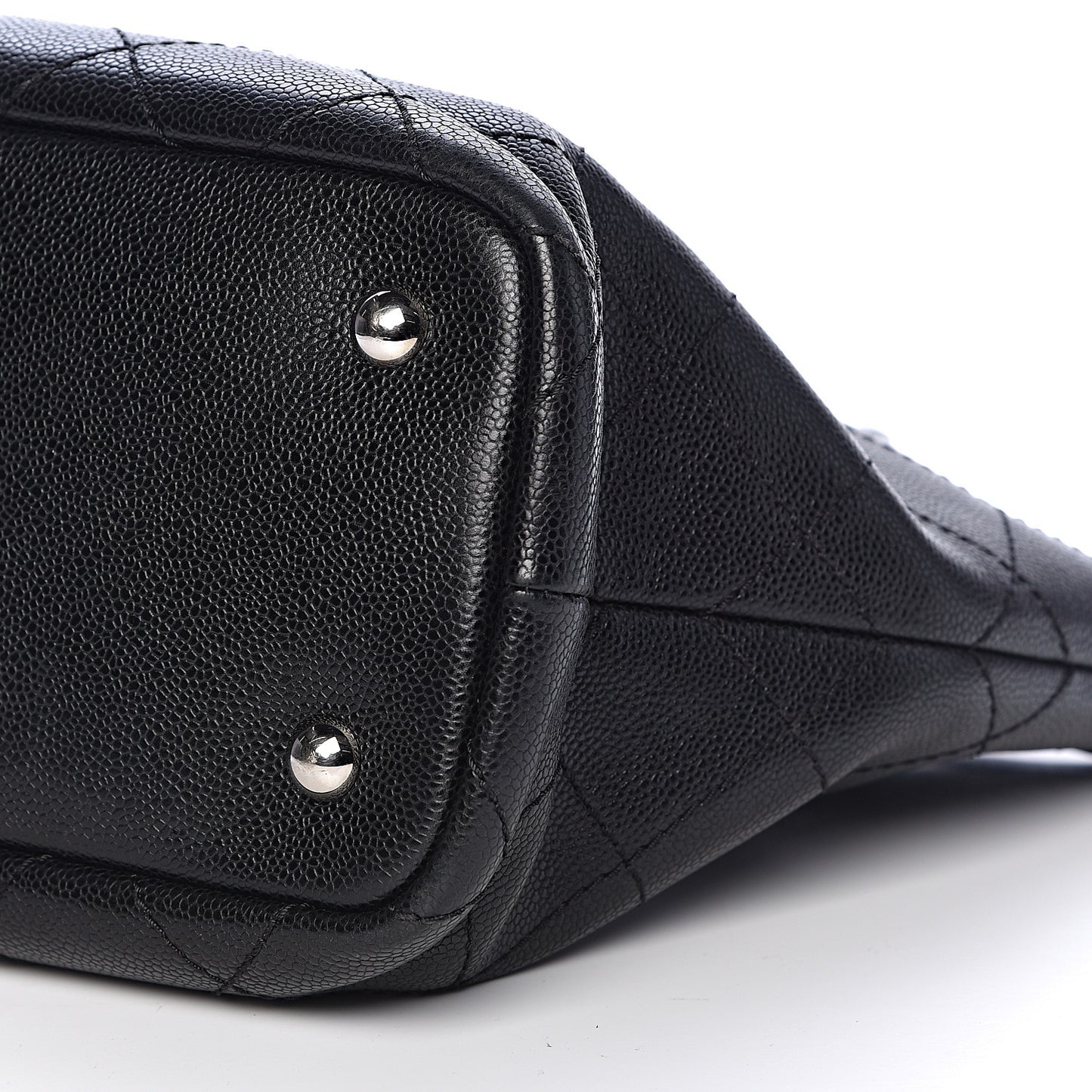 Grained Calfskin Shopping Fever Tote Black