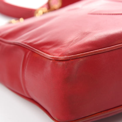 Chanel Lambskin CC Shoulder Bag Red 10 of 20