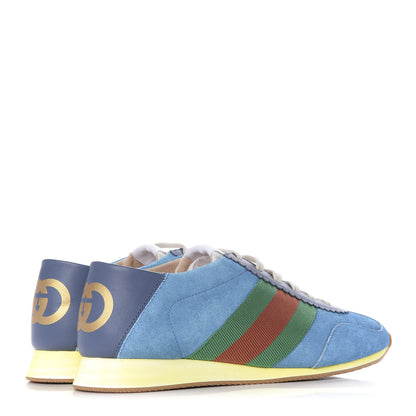 Gucci Suede Web Womens Rocket Sneakers 38.5 Bright Splash Thunder 4 of 9