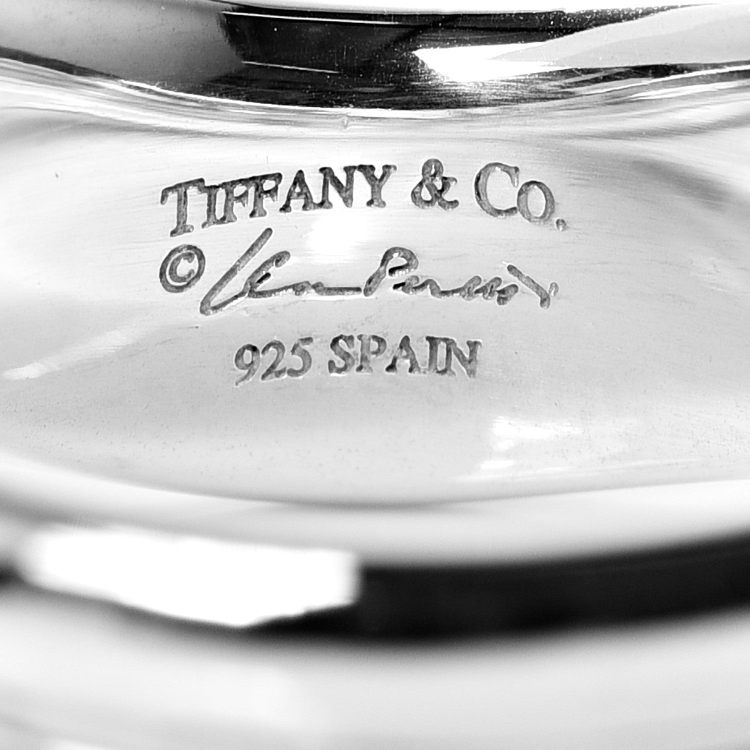 Tiffany Sterling Silver Elsa Peretti Doppio Band Ring 54 7 4 of 4