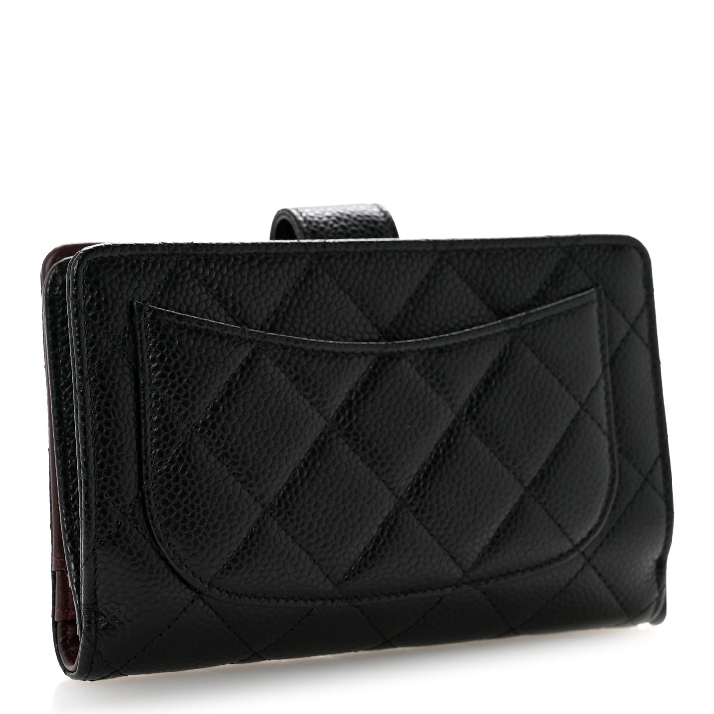Caviar Quilted CC French Wallet Black