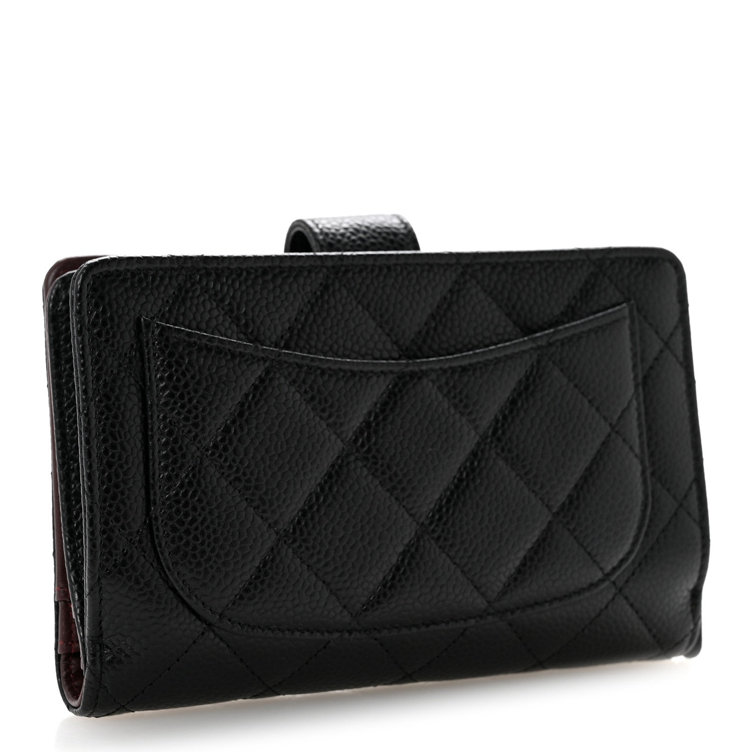 Chanel Caviar Quilted CC French Wallet Black 3 of 10
