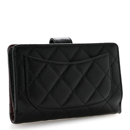 Chanel Caviar Quilted CC French Wallet Black 3 of 10