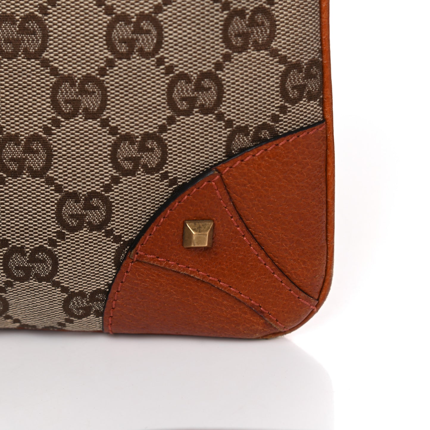 Monogram Studded Messenger Orange