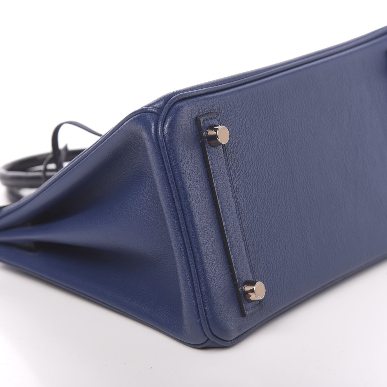 Hermes Taurillon Novillo Matte Alligator Birkin Touch 25 Bleu Saphir Marine 16 of 38