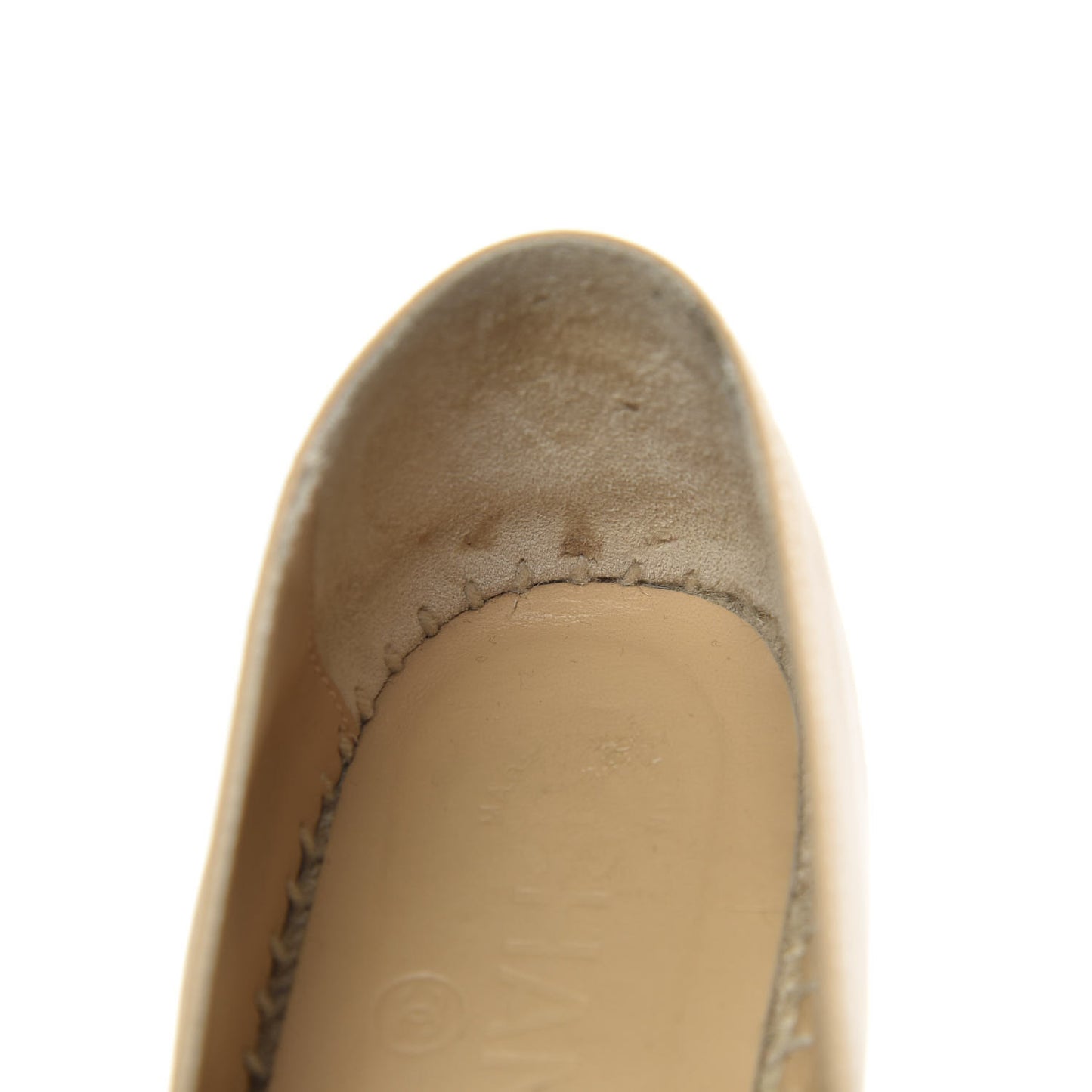 Lambskin CC Espadrilles 36 Beige Black
