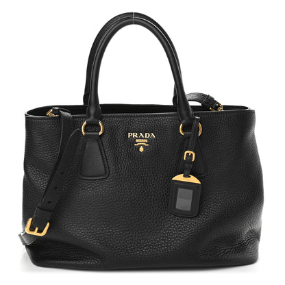 Prada Vitello Daino Tote Black 1 of 8