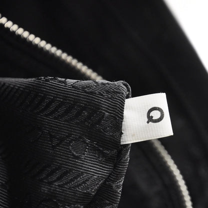 Prada Leather Pushlock Flap Shoulder Bag Black 8 of 9