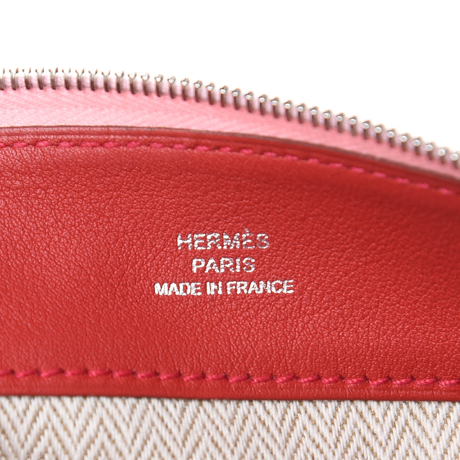 Hermes Lambskin Swift Tohubohu Pouch PM Rose Sakura Vermillion 6 of 10