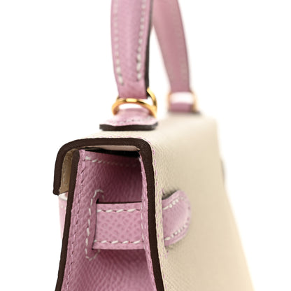 Hermes Epsom Horseshoe Mini Kelly Sellier 20 Craie Mauve Sylvestre 12 of 16