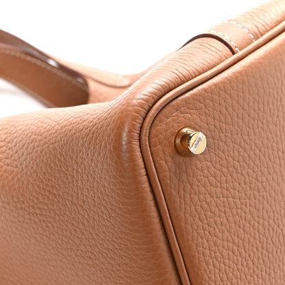 Hermes Taurillon Clemence Picotin Lock 18 PM Gold 8 of 13