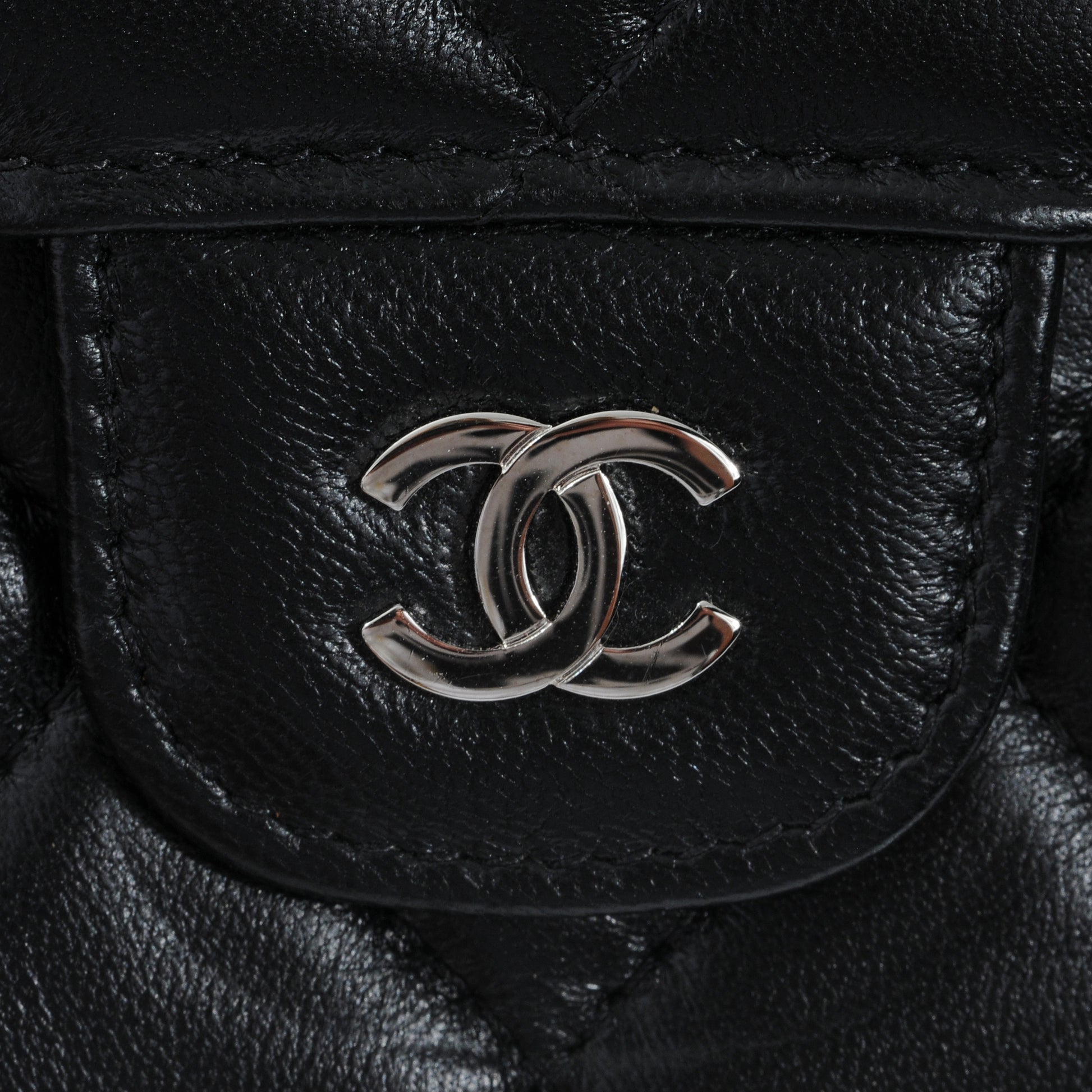 Chanel Lambskin Quilted Large Flap Wallet Black 5 of 8